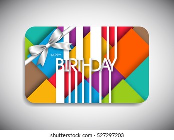 Gift card of happy birthday with beautiful calligraphy.