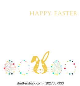 Gift card happy easter, vector illustration background texture, eggs wallpaper for store, shop