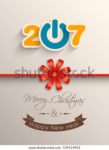 Gift Card Happy New Year 2017 Stock Vector (Royalty Free ...