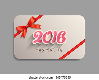 Gift card of happy new year,2016.