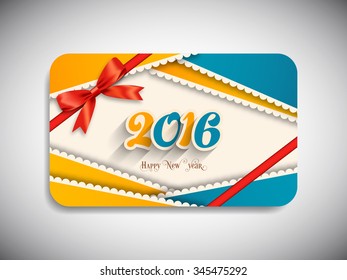 Gift card of happy new year,2016.
