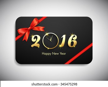 Gift card of happy new year,2016.