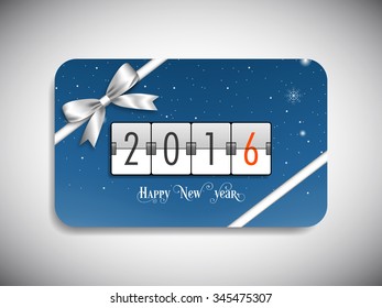 Gift card of happy new year,2016.