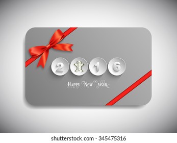 Gift card of happy new year,2016.