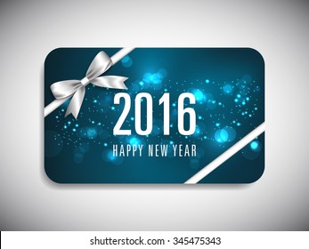 Gift card of happy new year,2016.