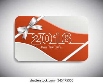 Gift card of happy new year,2016.