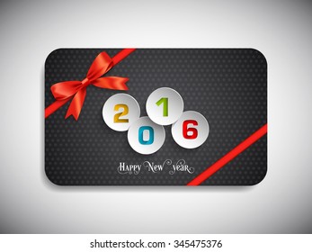 Gift card of happy new year,2016.
