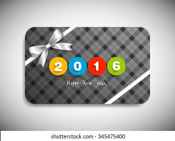Gift card of happy new year,2016.