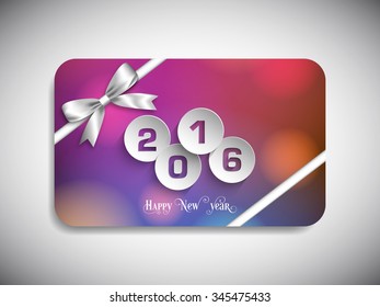 Gift card of happy new year,2016.