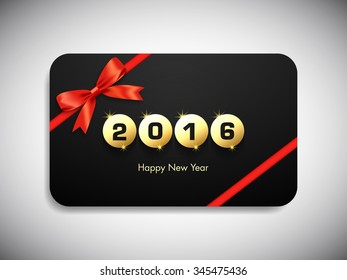 Gift card of happy new year,2016.