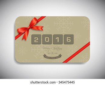 Gift card of happy new year,2016.