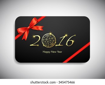 Gift card of happy new year,2016.