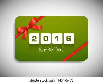 Gift card of happy new year,2016.