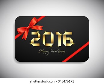 Gift card of happy new year,2016.