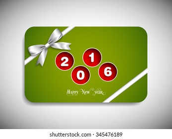 Gift card of happy new year,2016.