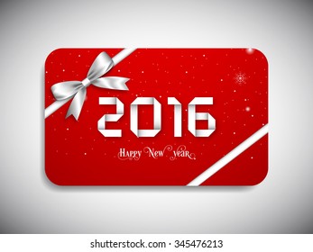 Gift card of happy new year,2016.