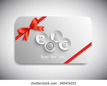 Gift card of happy new year,2016.