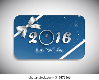 Gift card of happy new year,2016.