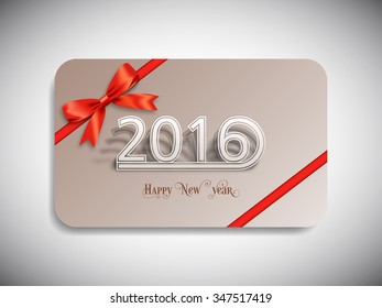 Gift card of happy new year,2016.