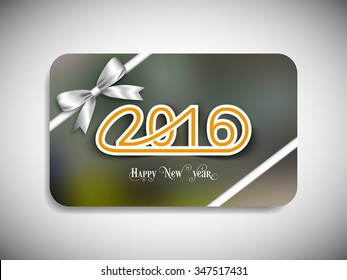 Gift card of happy new year,2016.
