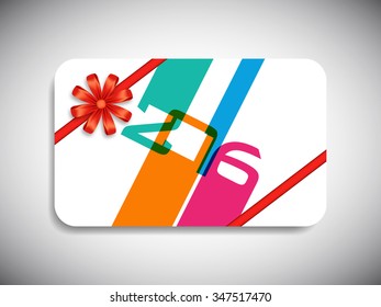 Gift card of happy new year,2016.