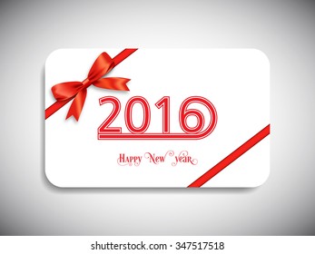 Gift card of happy new year,2016.