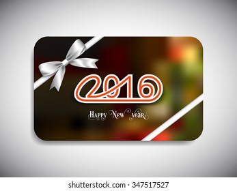 Gift card of happy new year,2016.