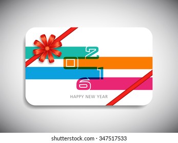 Gift card of happy new year,2016.