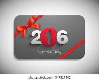 Gift card of happy new year,2016.