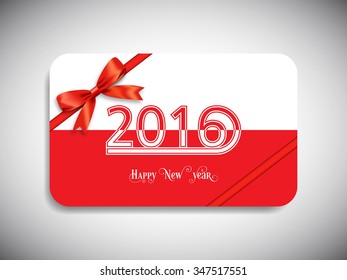 Gift card of happy new year,2016.
