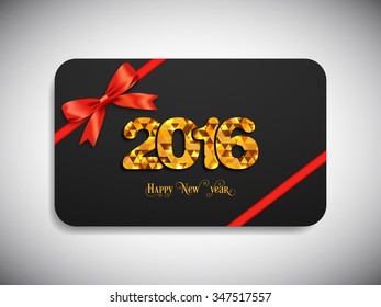 Gift card of happy new year,2016.