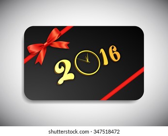 Gift card of happy new year,2016.