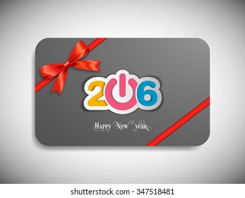 Gift card of happy new year,2016.