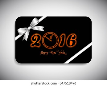 Gift card of happy new year,2016.