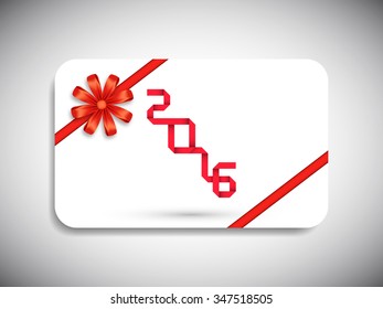 Gift card of happy new year,2016.