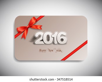 Gift card of happy new year,2016.