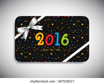 Gift card of happy new year,2016.