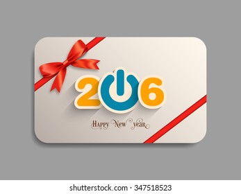 Gift card of happy new year,2016.