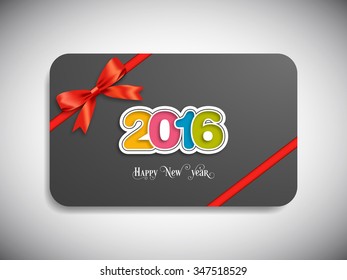 Gift card of happy new year,2016.