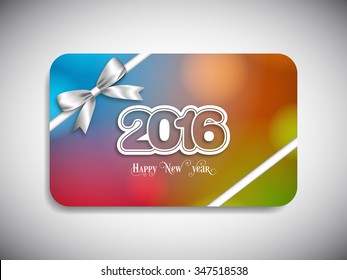 Gift card of happy new year,2016.