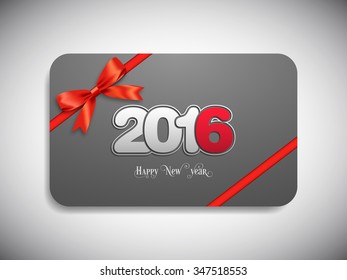 Gift card of happy new year,2016.