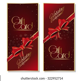 Gift card. Holiday Background. Set 1.