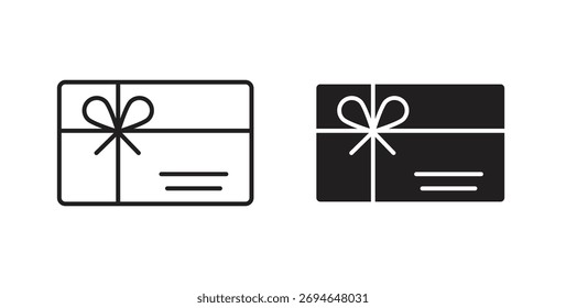 Gift card icon concept. Logo symbol for web and mobile. Pixel Perfect.