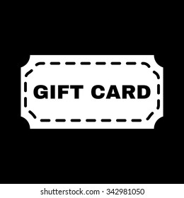 The gift card icon. Coupon and discount , offer symbol. Flat Vector illustration