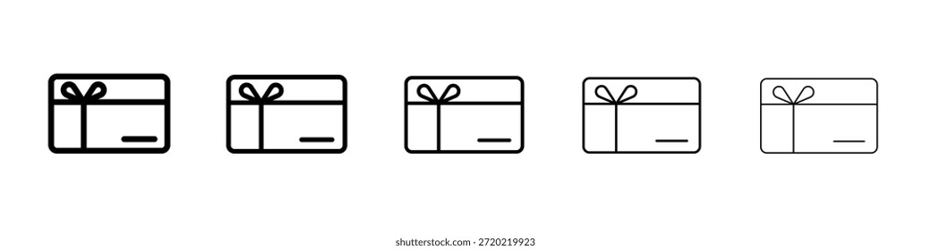 Design de ícone de cartão-presente, logotipo, aplicativo, interface do usuário. Ilustração vetorial, EPS