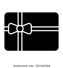 Gift Card Icon, Editable Vector 