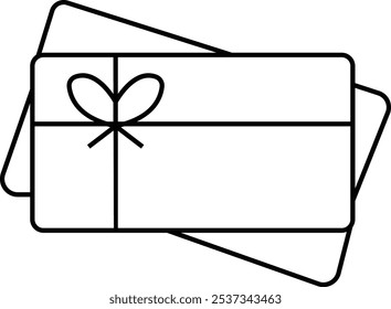 Gift card icon, greeting card graphic design, isolated on transparent background with clipping path for ceremony invitation card design decoration elements, banners, invitations, stock photo.