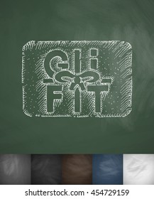 gift card icon. Hand drawn vector illustration