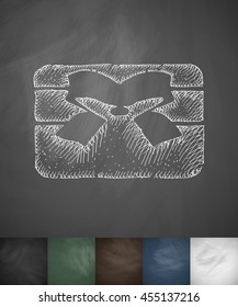 gift card icon. Hand drawn vector illustration