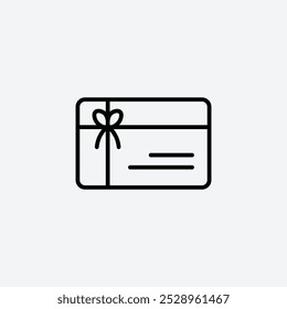 Gift card icon isolated on the white background.